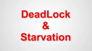 Deadlock and Starvation [upl. by Krishnah]