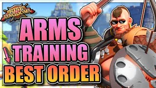 Arms Training Lohar updated skill order Rise of Kingdoms June 2023 [upl. by Idalina]