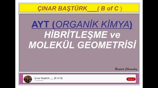 Hibritleşme ve Molekül Geometrisi [upl. by Baxy393]