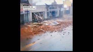 Surveillance Video Shows Tornado Tear Through Bamburg SC [upl. by Iives422]