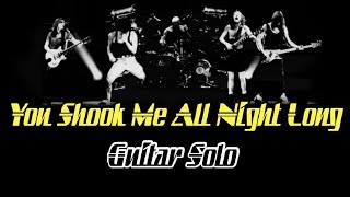 ACDC  You Shook Me All Night Long Solo Backing Track [upl. by Yulma]