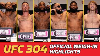 UFC 304 Official Weighin Highlights  MMA Fighting [upl. by Hsemar945]