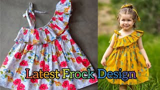 Baby Frock Cutting and StitchingOne StrapOne Shoulder Baby Frock Cutting and Stitching for 1 year [upl. by Anertak]