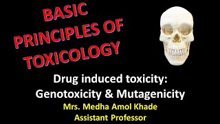 Drug induced toxicity Genotoxicity amp Mutagenicity [upl. by Beshore]