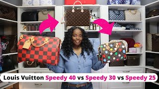 The Ultimate Comparison Louis Vuitton Speedy 25 vs 30 vs 40 [upl. by Atwood213]