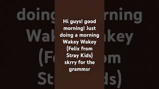 Wakey Wakey Felix straykids [upl. by Nomed]