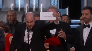 Oscars Mistake Moonlight Wins Best Picture after La La Land Mistakenly Announced  ABC News [upl. by Atnahsal633]