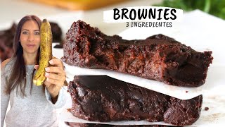 😱 POSTRE con 3 ingredientes BANANA BROWNIE VEGANOS [upl. by Anirav]