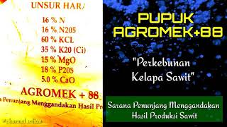 PUPUK AGROMEK  88  PERKEBUNAN KELAPA SAWIT [upl. by Annyrb210]