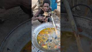 This So delicious soup cooked middle of nowhere without any spices 😋‼️😲hadzabetribe villagelife [upl. by Zippel]