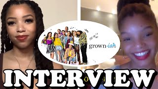 ‘GrownIsh’ Interviews  Chloe x Halle Diggy Simmons Francia Raisa and Jordan Buhat [upl. by Hubble]