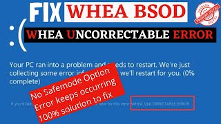 Whea uncorrectable error windows 10 [upl. by Enifesoj]