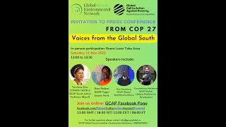 Live from Egypt  GCAP COP 27 Press Conference on Saturday 12112022 [upl. by Kin]