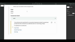 Error Ad May Not Be Optimized For Conversions Because Of No Pixel Activity [upl. by Speroni]