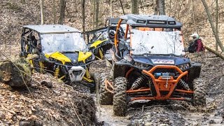 Spring SXS  ATV Beat Down  UTV  ATV Trail Riding Comparison  Polaris vs CanAm [upl. by Kwasi]