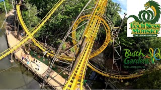 Loch Ness Monster Busch Gardens Williamsburg 4k Front Row POV 2024 The Legend Lives On [upl. by Erdah]