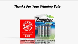 Energizer EcoAdvanced is a 2016 USA Product of the Year [upl. by Adil409]