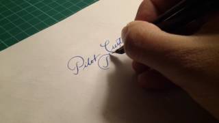 Pilot Custom 742 FA nib writing sample [upl. by Yrrat]