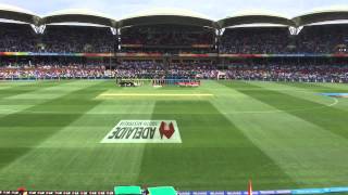 India vs Pakistan World Cup Adelaide oval National anthem [upl. by Rise477]