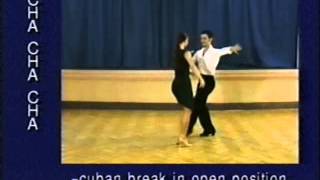 Chacha dance steps 24 Cuban break in open position [upl. by Auqeenwahs682]