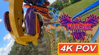 Phoenix Rising NEW FOR 2024 4K Back Seat POV Busch Gardens Tampa Tampa FL [upl. by Franchot]