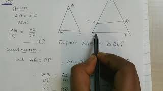 Class 10 maths Theorem 65 proof  chapter 6 triangles  SAS criteria [upl. by Rosalyn118]