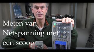 Meten van Netspanning met een scoop Spannend 230V Measure Line voltage with scope [upl. by Neelyar799]