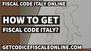 Fiscal code Italy online  How to get Fiscal Code Italy [upl. by Janifer]