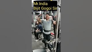 Bijit Gogoi Sir  Former MrIndia  Shrugs amp Lat pull down workout [upl. by Darrell]