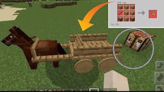 Horse Cart in Minecraft  With Working  please subscribe [upl. by Anyrak]