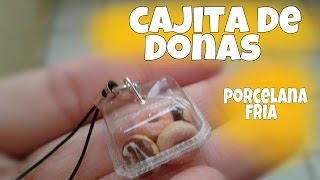 Cajita de donas 🍩 PORCELANA FRIA Miniatura [upl. by Bannasch]