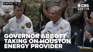 Texas governor slams power company after hurricane [upl. by Lenra]