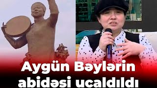 Əməkdar artist Aygün Bəylərin məzarında heykəli qoyuldu [upl. by Mada]