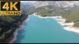 Embalse de Guadalest Un sitio muy bonito y relajante Pura naturaleza  viajes4k drone españa [upl. by Eilah549]