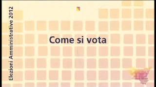 Come si vota  Elezioni 67 Maggio 2012 [upl. by Nesnah]