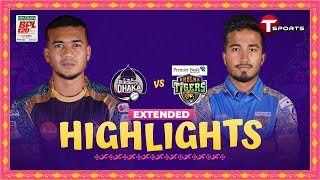 Extended Highlights  Durdanto Dhaka vs Khulna Tigers  33rd Match  BPL 2024  T Sports [upl. by Dannie]