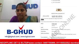 BGHUD OET WRITING LIVE 7  Sample Letter Explanation [upl. by Flosser]