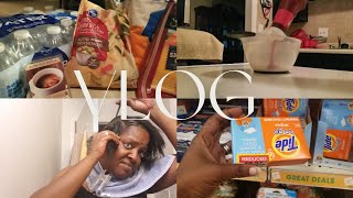 VLOG  TRYING A HACK TO TONE MY GREEN HAIR  KROGER FREEBIES [upl. by Warchaw]