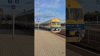 Hungarian rail class 433 BVmot Samu EMU train departs back to the Nyugati station from Vác [upl. by Ecyal792]