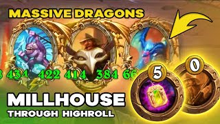 Super Highroll with Millhouse  Perfect Kalecgos Game  Celty Hearthstone Battlegrounds [upl. by Dorin]