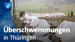 Hochwasser Überschwemmungen in Thüringen [upl. by Dewitt]