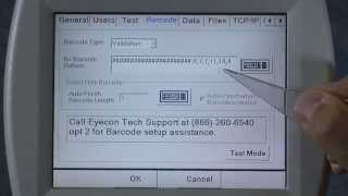 Eyecon Settings→Barcode menu [upl. by Urson]
