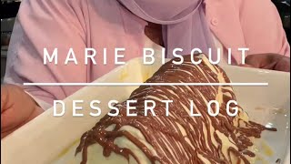 Marie biscuit dessert log with peaches fehmz [upl. by Nuahsad779]