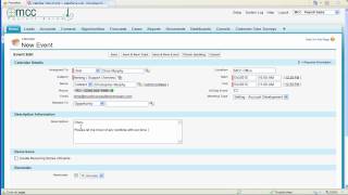 How to schedule a meeting Event using Salesforcecom [upl. by Diamond]