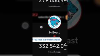 Mrbeast Vs Tseries Live Subscriber Count mrbeast livesubscribercounts tseries viralvideo usa [upl. by Eagle]