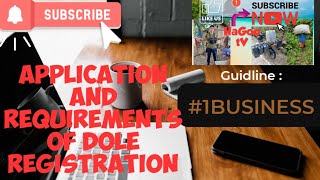 HOW TO APPLY AND REQUIREMENTS FOR DOLE REGISTRATION [upl. by Nimsaj]