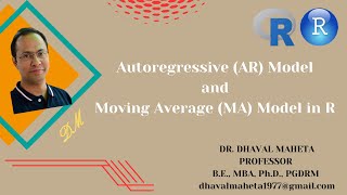 3 Autoregressive AR and Moving Average MA Model in R amp RStudio  Dr Dhaval Maheta [upl. by Arlana]