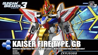 PS4 Gundam Breaker 3  Kaiser Fire typeGB [upl. by Ahseiyt]