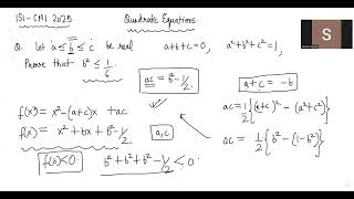 Class 6 Quadratic Equation Problems Part 2  ISICMI 2025 [upl. by Ebbie]