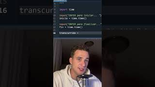 Crea un Cronómetro en Python ⏱️ ¡Mide el Tiempo con Enter python programacion [upl. by Maxey]